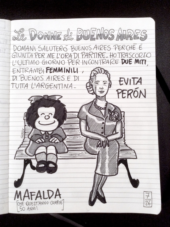 Mafalda ed Evita Peron