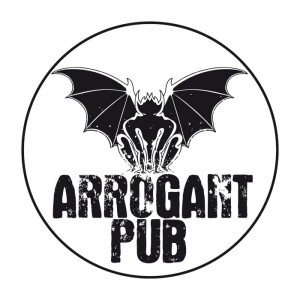 Arrogant Pub Logo a fumetti
